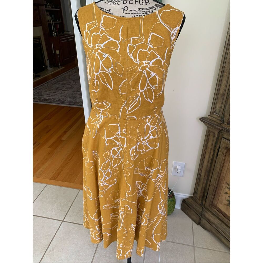 New York & Co. Winona Floral Tie-Back Linen Flare Dress - Eva Mendes Collection - Picture 9 of 9